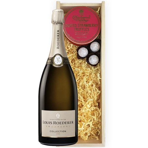 Magnum of Louis Roederer Collection 1.5L And Strawberry Charbonnel Truffles Magnum Box